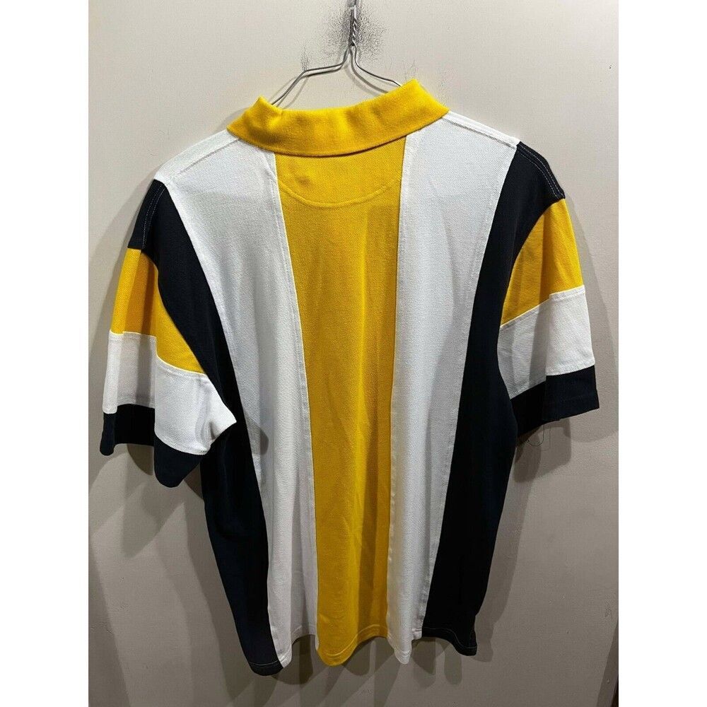 RedHead Polo Shirt Mens Large Yellow Black White Stripe Bass Pro Shops Outdoor - Picture 2 of 6